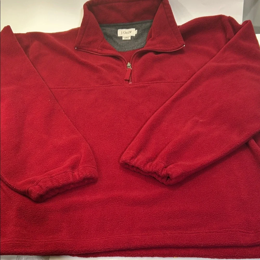 J. Crew Men's Zip-Up Sweater in Rich Red - Picture 13 of 16